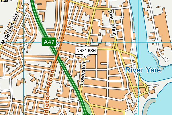NR31 6SH map - OS VectorMap District (Ordnance Survey)