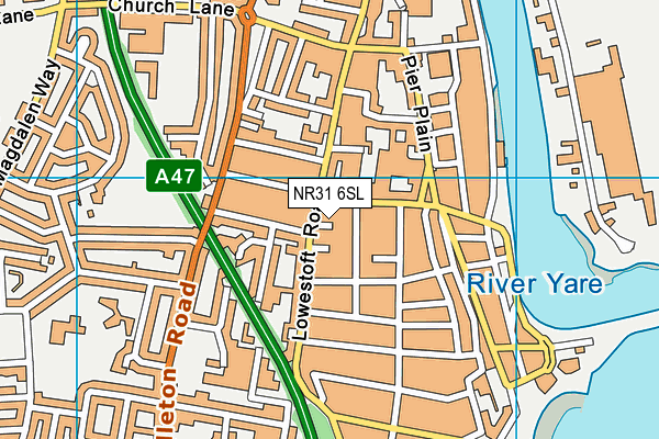 NR31 6SL map - OS VectorMap District (Ordnance Survey)