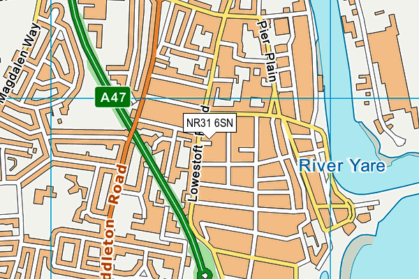 NR31 6SN map - OS VectorMap District (Ordnance Survey)
