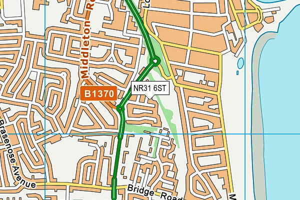 NR31 6ST map - OS VectorMap District (Ordnance Survey)