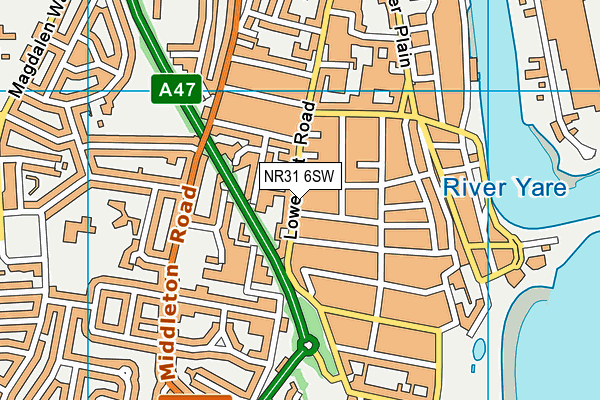 NR31 6SW map - OS VectorMap District (Ordnance Survey)