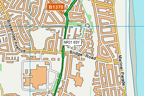 NR31 6SY map - OS VectorMap District (Ordnance Survey)