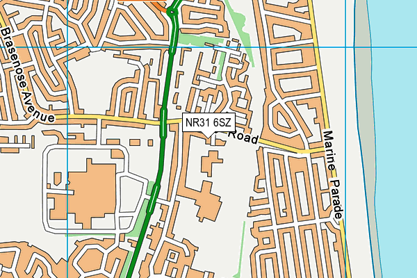 NR31 6SZ map - OS VectorMap District (Ordnance Survey)