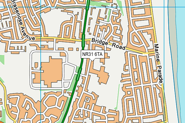 NR31 6TA map - OS VectorMap District (Ordnance Survey)