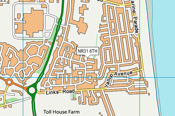 NR31 6TH map - OS VectorMap District (Ordnance Survey)