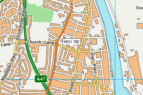 NR31 7BE map - OS VectorMap District (Ordnance Survey)