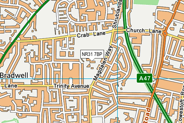 NR31 7BP map - OS VectorMap District (Ordnance Survey)