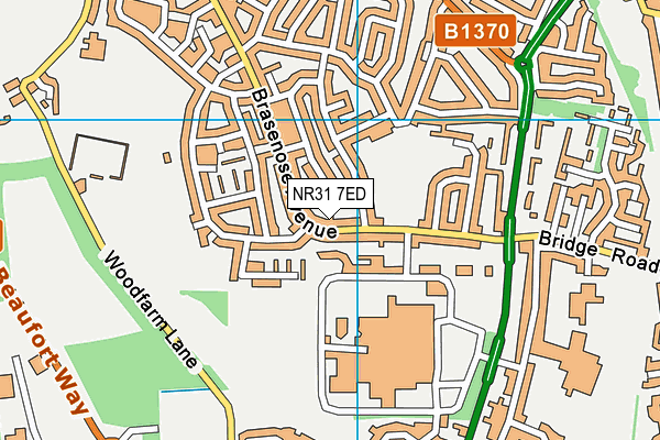 NR31 7ED map - OS VectorMap District (Ordnance Survey)