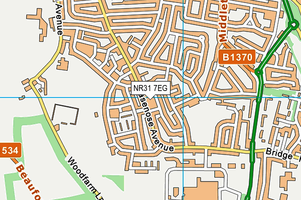 NR31 7EG map - OS VectorMap District (Ordnance Survey)
