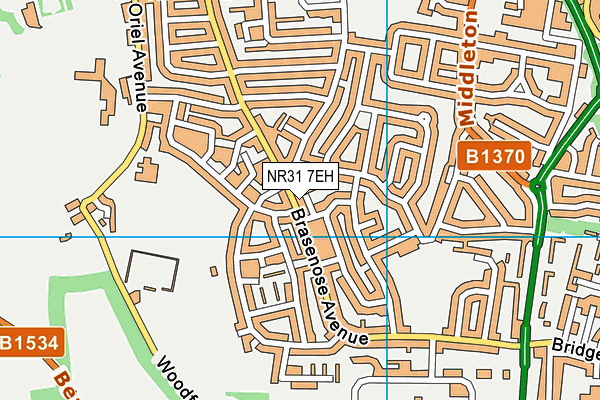 NR31 7EH map - OS VectorMap District (Ordnance Survey)