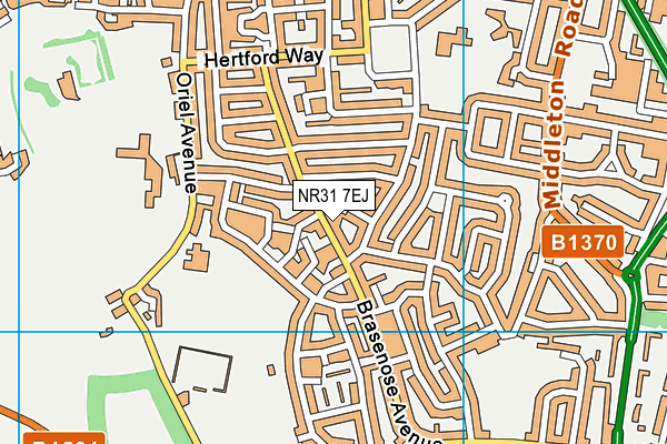 NR31 7EJ map - OS VectorMap District (Ordnance Survey)
