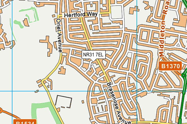 NR31 7EL map - OS VectorMap District (Ordnance Survey)