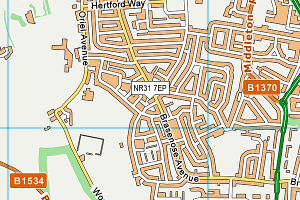 NR31 7EP map - OS VectorMap District (Ordnance Survey)