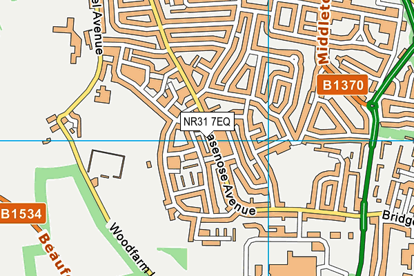 NR31 7EQ map - OS VectorMap District (Ordnance Survey)