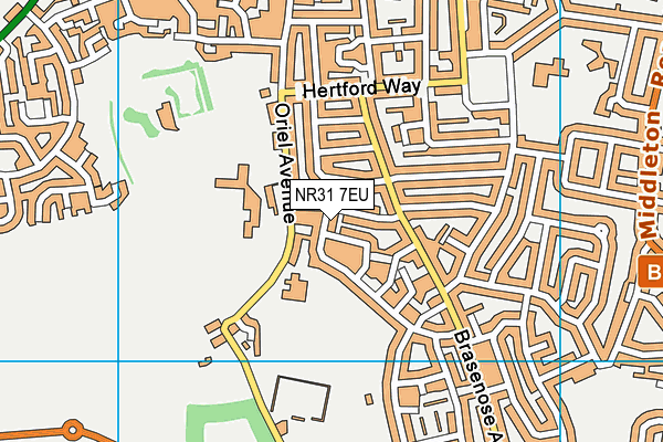 NR31 7EU map - OS VectorMap District (Ordnance Survey)