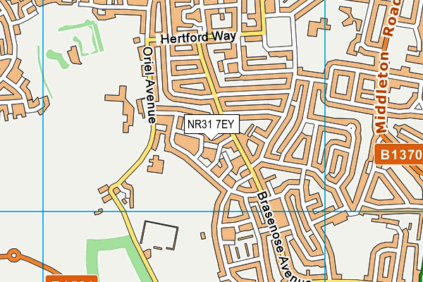 NR31 7EY map - OS VectorMap District (Ordnance Survey)