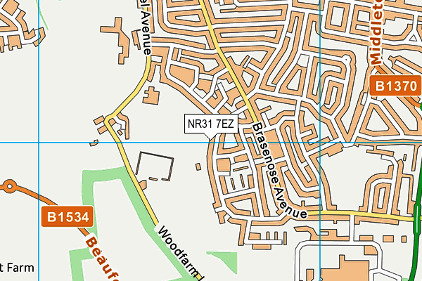 NR31 7EZ map - OS VectorMap District (Ordnance Survey)