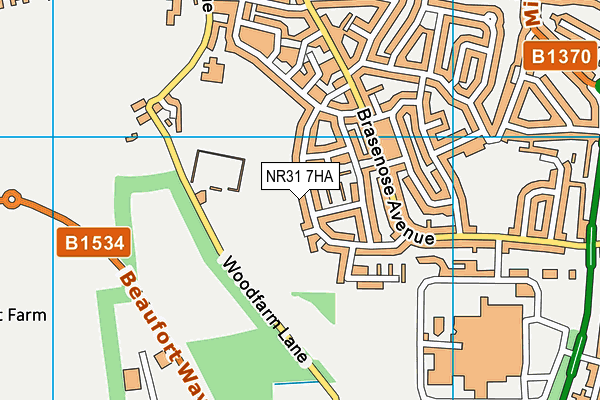 NR31 7HA map - OS VectorMap District (Ordnance Survey)