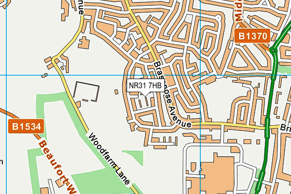 NR31 7HB map - OS VectorMap District (Ordnance Survey)
