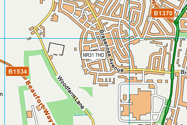 NR31 7HD map - OS VectorMap District (Ordnance Survey)