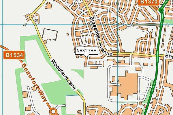 NR31 7HE map - OS VectorMap District (Ordnance Survey)