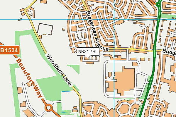 NR31 7HL map - OS VectorMap District (Ordnance Survey)