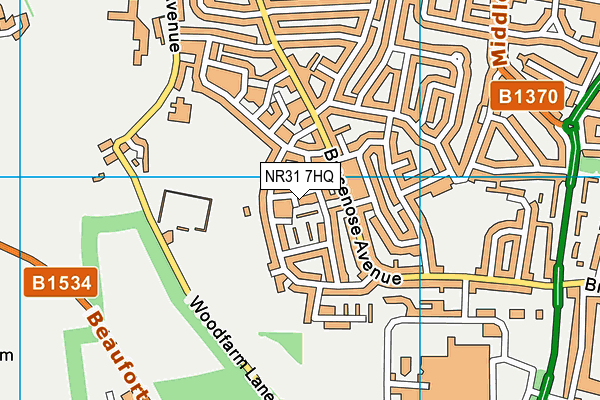 NR31 7HQ map - OS VectorMap District (Ordnance Survey)