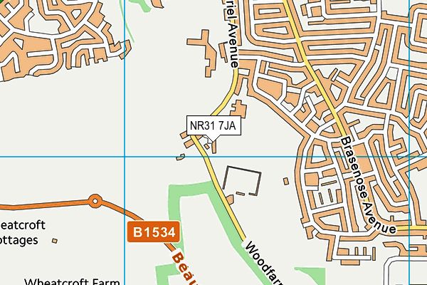 NR31 7JA map - OS VectorMap District (Ordnance Survey)