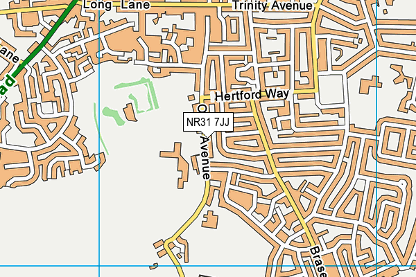 Ormiston Venture Academy map (NR31 7JJ) - OS VectorMap District (Ordnance Survey)