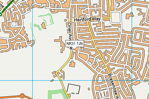 NR31 7JN map - OS VectorMap District (Ordnance Survey)