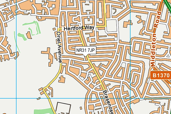 NR31 7JP map - OS VectorMap District (Ordnance Survey)