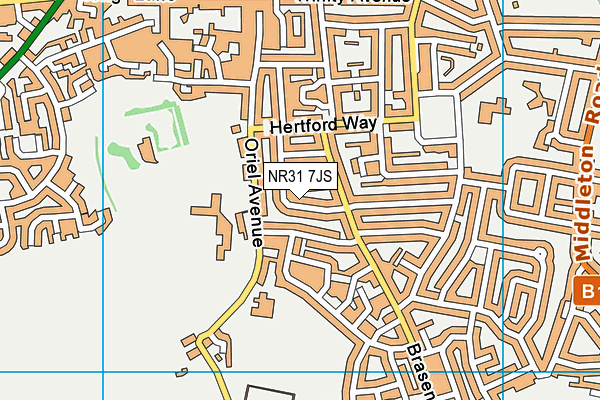 NR31 7JS map - OS VectorMap District (Ordnance Survey)