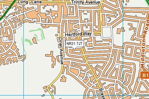 NR31 7JT map - OS VectorMap District (Ordnance Survey)