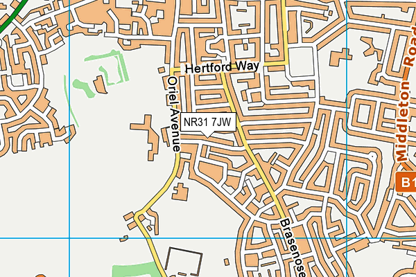 NR31 7JW map - OS VectorMap District (Ordnance Survey)