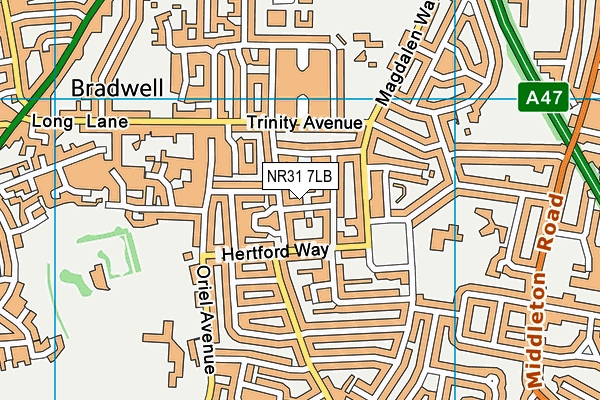 NR31 7LB map - OS VectorMap District (Ordnance Survey)