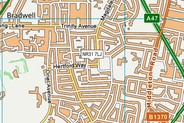 NR31 7LJ map - OS VectorMap District (Ordnance Survey)