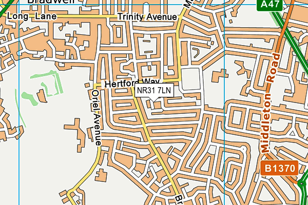 NR31 7LN map - OS VectorMap District (Ordnance Survey)