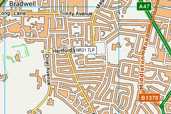 NR31 7LP map - OS VectorMap District (Ordnance Survey)