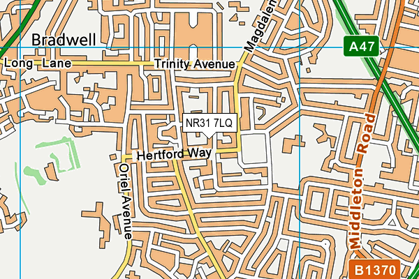 NR31 7LQ map - OS VectorMap District (Ordnance Survey)