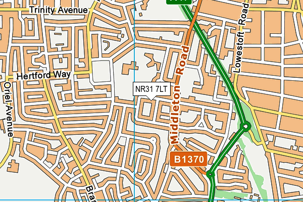 NR31 7LT map - OS VectorMap District (Ordnance Survey)