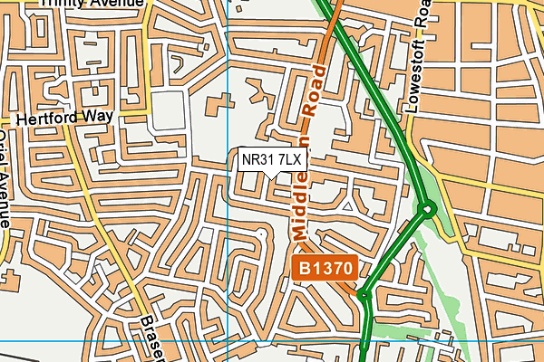 NR31 7LX map - OS VectorMap District (Ordnance Survey)