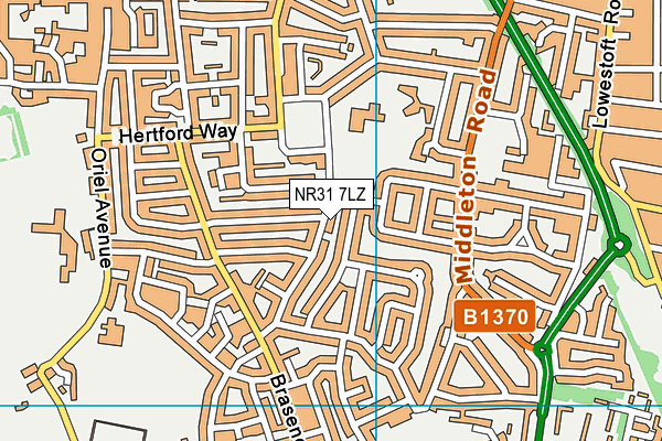 NR31 7LZ map - OS VectorMap District (Ordnance Survey)