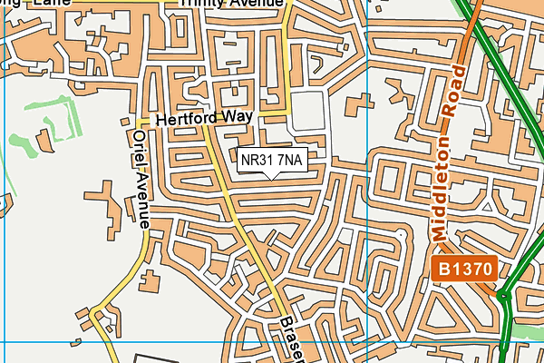 NR31 7NA map - OS VectorMap District (Ordnance Survey)