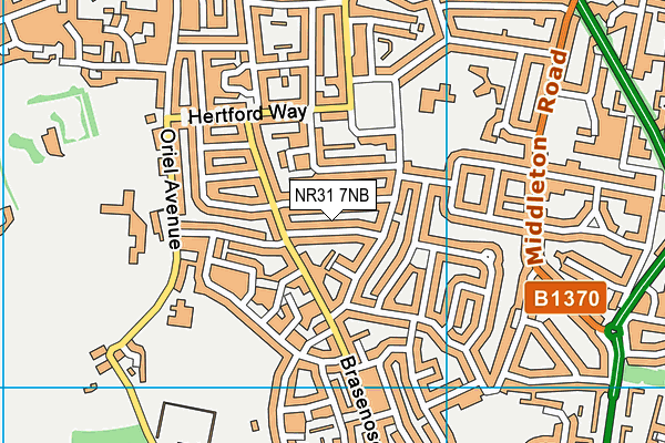 NR31 7NB map - OS VectorMap District (Ordnance Survey)