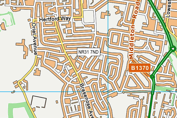 NR31 7ND map - OS VectorMap District (Ordnance Survey)