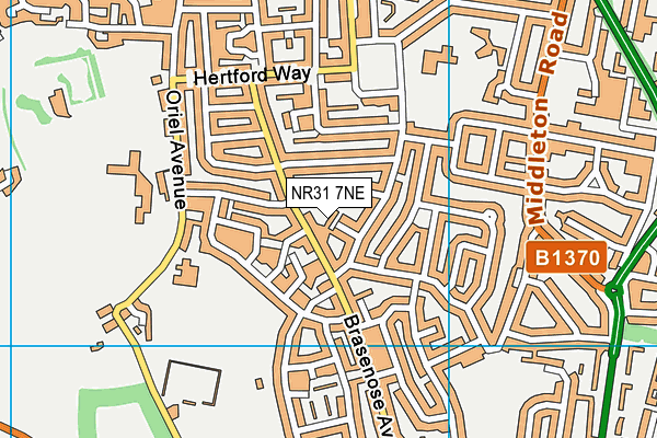 NR31 7NE map - OS VectorMap District (Ordnance Survey)
