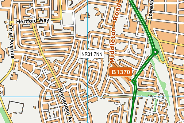 NR31 7NN map - OS VectorMap District (Ordnance Survey)