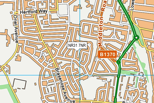 NR31 7NR map - OS VectorMap District (Ordnance Survey)