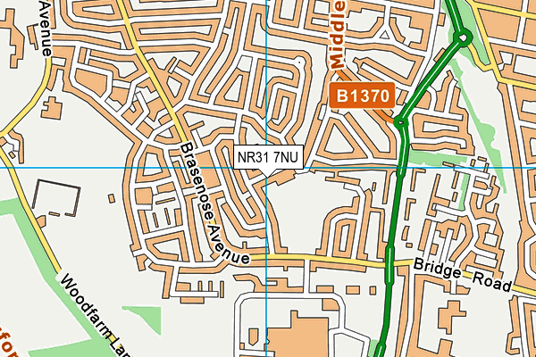 NR31 7NU map - OS VectorMap District (Ordnance Survey)