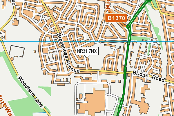 NR31 7NX map - OS VectorMap District (Ordnance Survey)